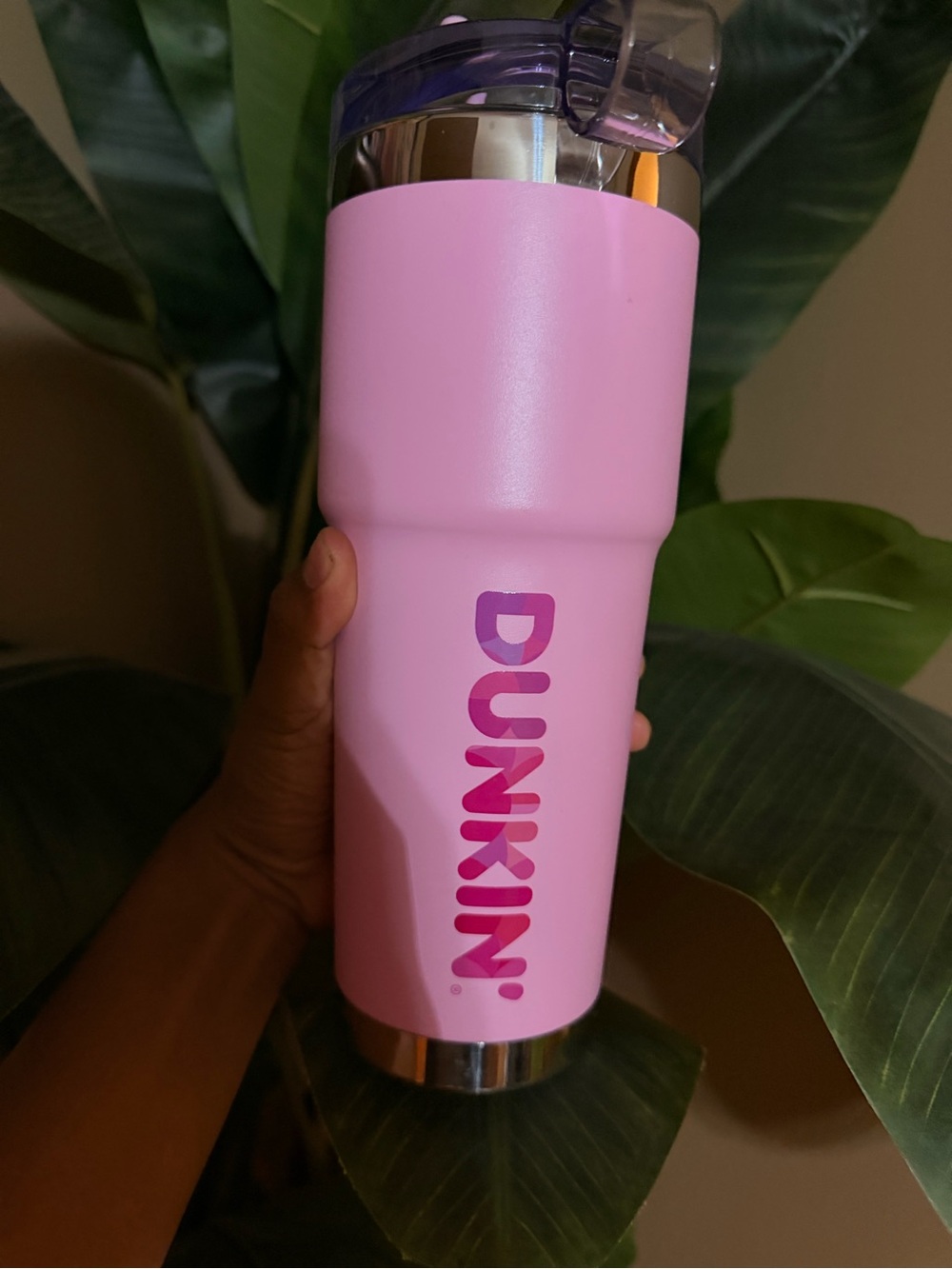 Dunkin' Pink Insulated Travel Tumbler